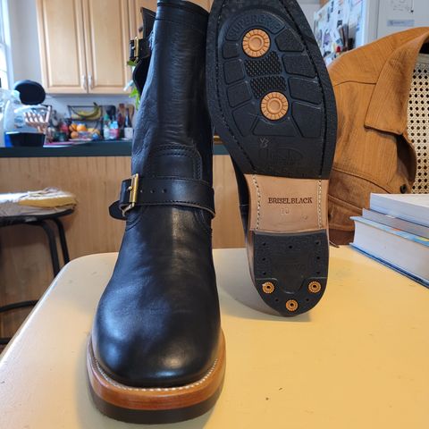 Briselblack The Keeper 'Type 2' Engineer Boot in Shinki Black Teacore Horsehide