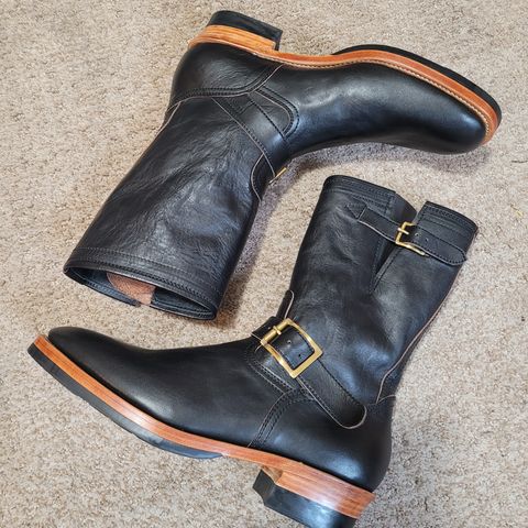 Briselblack The Keeper 'Type 2' Engineer Boot in Shinki Black Teacore Horsehide