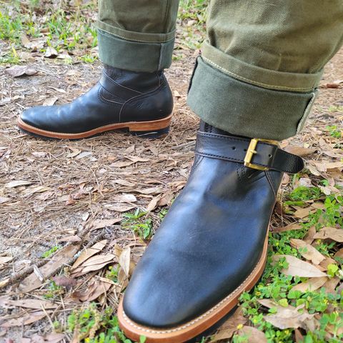 Briselblack The Keeper 'Type 2' Engineer Boot in Shinki Black Teacore Horsehide