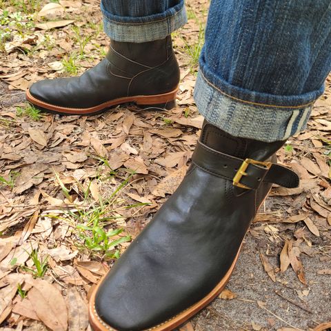 Briselblack The Keeper 'Type 2' Engineer Boot in Shinki Black Teacore Horsehide