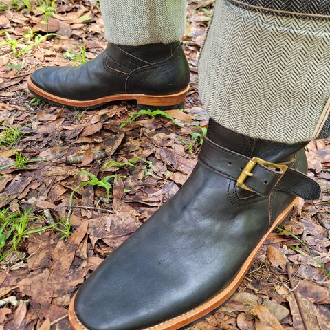 Briselblack The Keeper 'Type 2' Engineer Boot in Shinki Black Teacore Horsehide