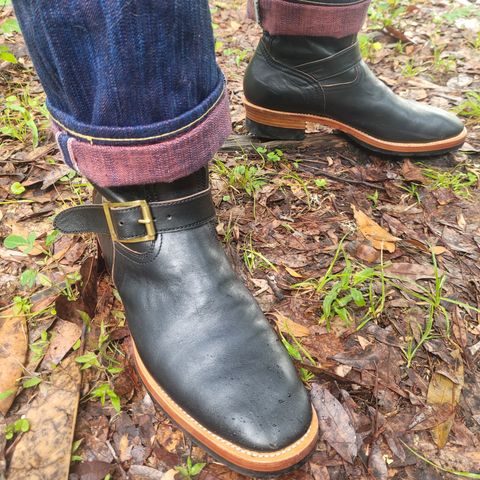 Briselblack The Keeper 'Type 2' Engineer Boot in Shinki Black Teacore Horsehide