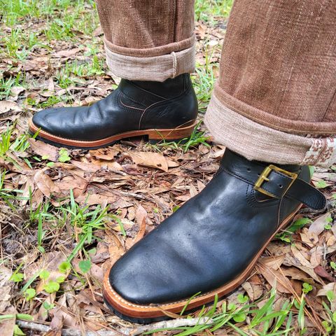 Briselblack The Keeper 'Type 2' Engineer Boot in Shinki Black Teacore Horsehide