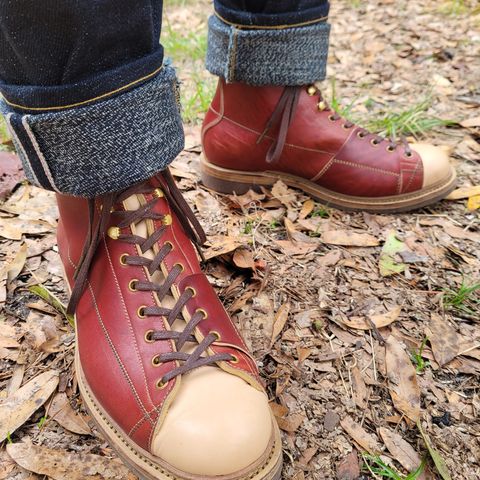 Sagara Cordmaster in Conceria Cloe Natural Horsebutt Overdyed Oxblood & Conceria Cloe Natural Horsebutt