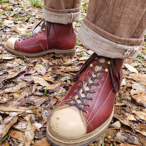Sagara Cordmaster in Conceria Cloe Natural Horsebutt Overdyed Oxblood & Conceria Cloe Natural Horsebutt