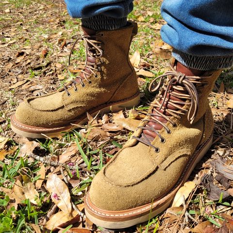 Truman Upland Moc Toe Boot in Tasman Leather Group Coyote Roughout