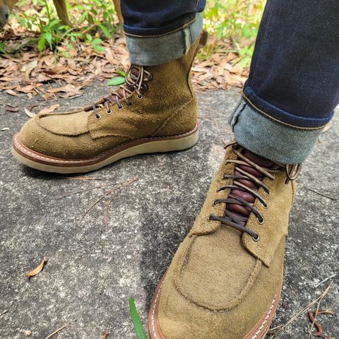 Truman Upland Moc Toe Boot in Tasman Leather Group Coyote Roughout
