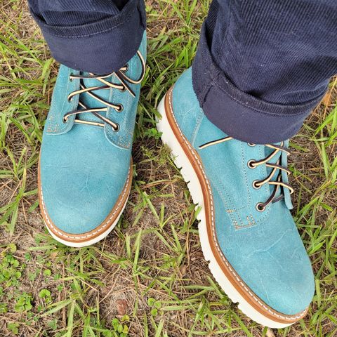 Truman Plain Toe Boot in C.F. Stead Aqua Rambler