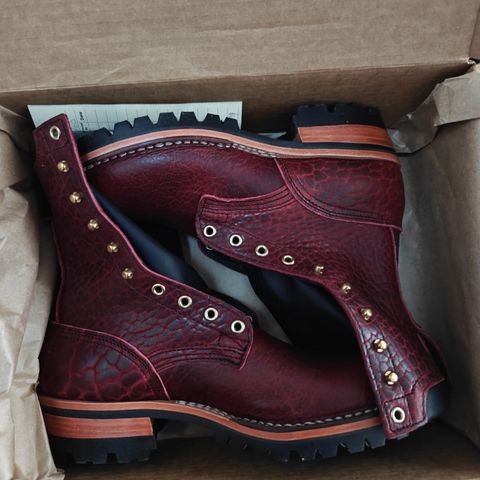 Nicks MTO in Law Tanning Oxblood Smooth Shruken Bison