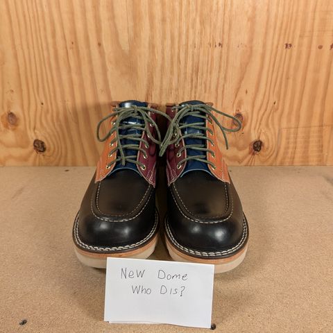 Nicks Moc Toe in Horween Black Chromexcel & Wickett & Craig Medium Brown Traditional Harness & Wickett & Craig Burgundy Traditional Harness