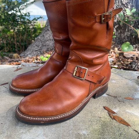 John Lofgren Wabash Engineer Boots in Badalassi Carlo Cognac Minerva