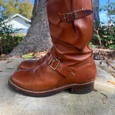 John Lofgren Wabash Engineer Boots in Badalassi Carlo Cognac Minerva