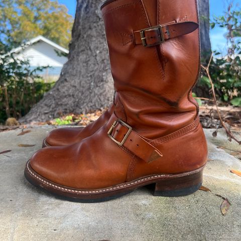 John Lofgren Wabash Engineer Boots in Badalassi Carlo Cognac Minerva