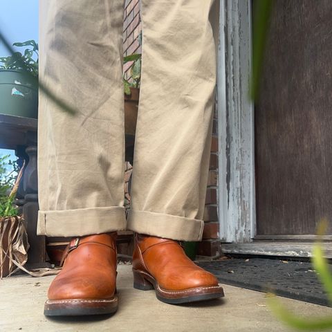 John Lofgren Wabash Engineer Boots in Badalassi Carlo Cognac Minerva