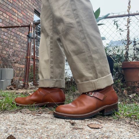 John Lofgren Wabash Engineer Boots in Badalassi Carlo Cognac Minerva