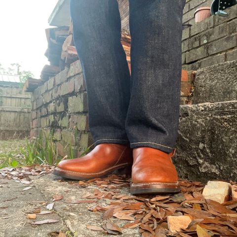 John Lofgren Wabash Engineer Boots in Badalassi Carlo Cognac Minerva