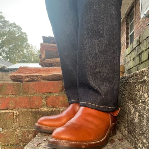 John Lofgren Wabash Engineer Boots in Badalassi Carlo Cognac Minerva