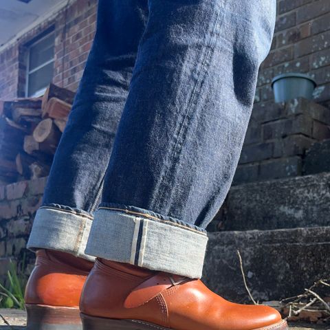 John Lofgren Wabash Engineer Boots in Badalassi Carlo Cognac Minerva