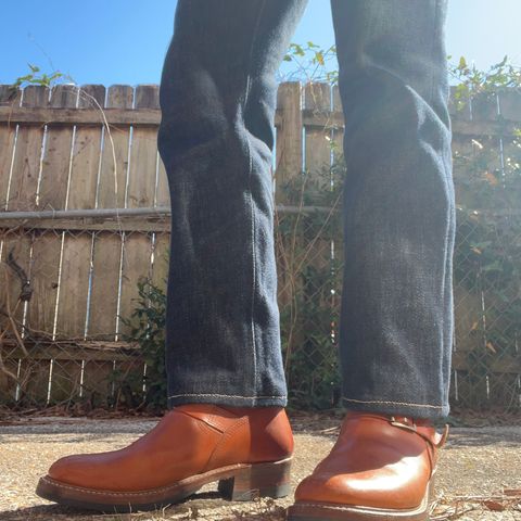 John Lofgren Wabash Engineer Boots in Badalassi Carlo Cognac Minerva