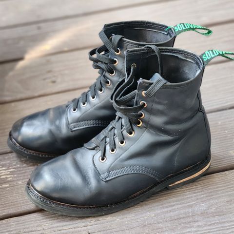 NPS Shoes Solavair 8 Eye Derby Boot in Navy Gaucho