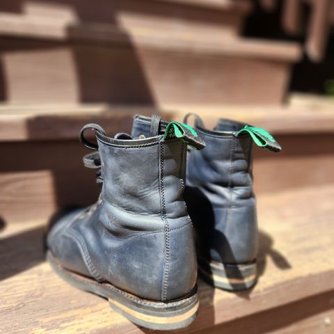 NPS Shoes Solavair 8 Eye Derby Boot in Navy Gaucho