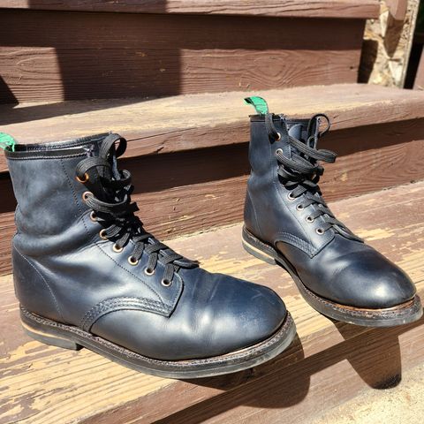NPS Shoes Solavair 8 Eye Derby Boot in Navy Gaucho