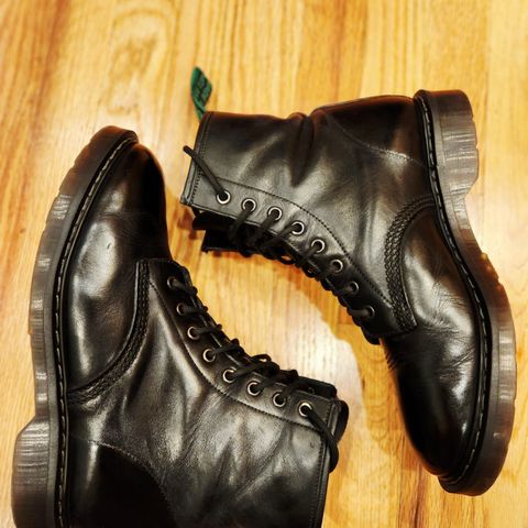NPS Shoes Derby Boot in Solavair Black Greasy