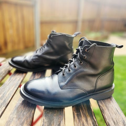 NPS Shoes 6 Eye Derby Boot in NPS Shoes / Black Waxey