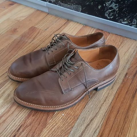 Viberg Derby Shoe in Guidi Color C Calf