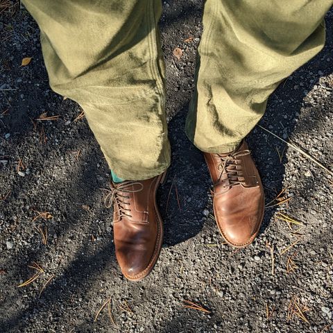 Viberg Derby Shoe in Guidi Color C Calf