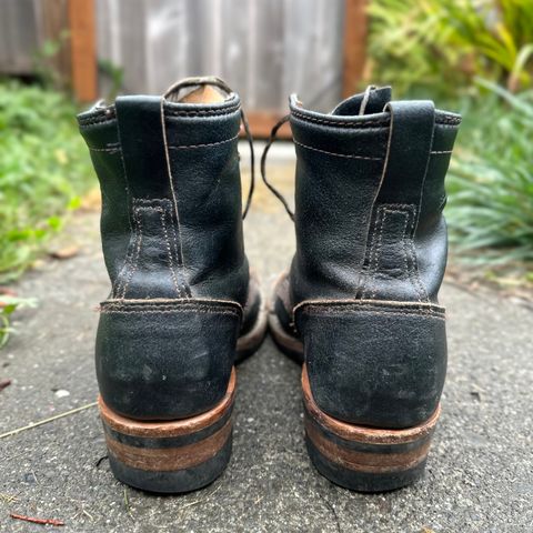 Wesco Warren Boot in Horween Navy Waxed Flesh