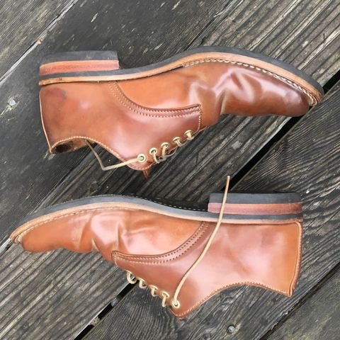 Truman Derby in Horween Unglazed Natural Shell Cordovan