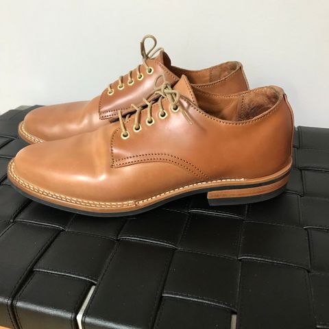 Truman Derby in Horween Unglazed Natural Shell Cordovan
