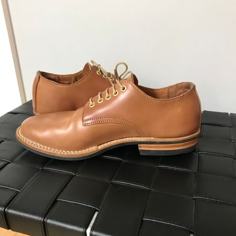 Truman Derby in Horween Unglazed Natural Shell Cordovan