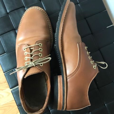 Truman Derby in Horween Unglazed Natural Shell Cordovan