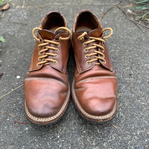 Truman Derby in Horween Unglazed Natural Shell Cordovan