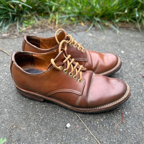 Truman Derby in Horween Unglazed Natural Shell Cordovan