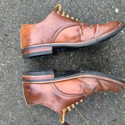 Truman Derby in Horween Unglazed Natural Shell Cordovan