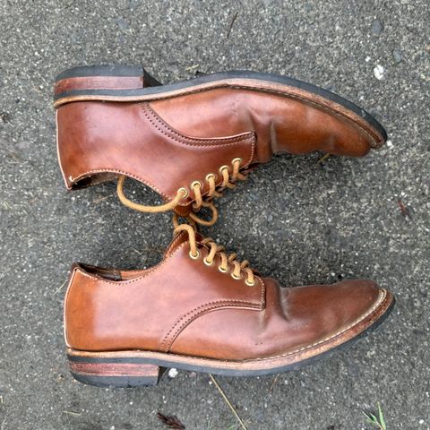 Truman Derby in Horween Unglazed Natural Shell Cordovan
