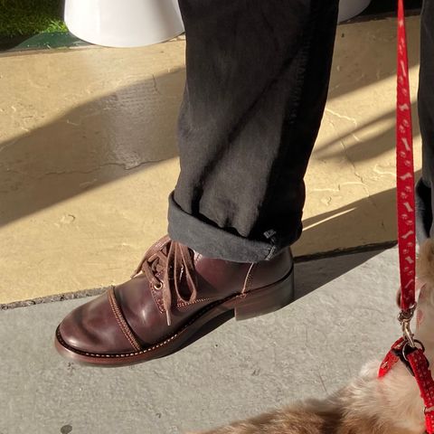 Willie's Handmade Boots Cap Toe Service Boot in Maryam Olive Horserump Overdyed Dark Brown