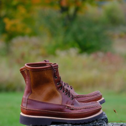 Russell Moccasin Stitchdown X Russell Moccasin “Doppio” PH in Seidel British Tan Double Shot & Seidel Sesame Double Shot