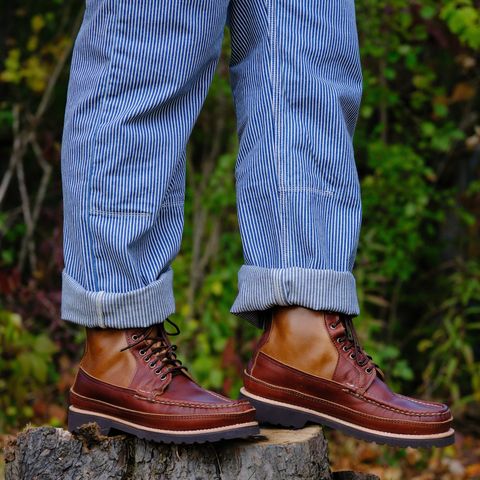 Russell Moccasin Stitchdown X Russell Moccasin “Doppio” PH in Seidel British Tan Double Shot & Seidel Sesame Double Shot
