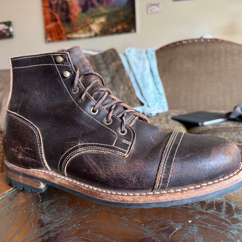 Truman Cap Toe Boot in Horween Java Waxed Flesh