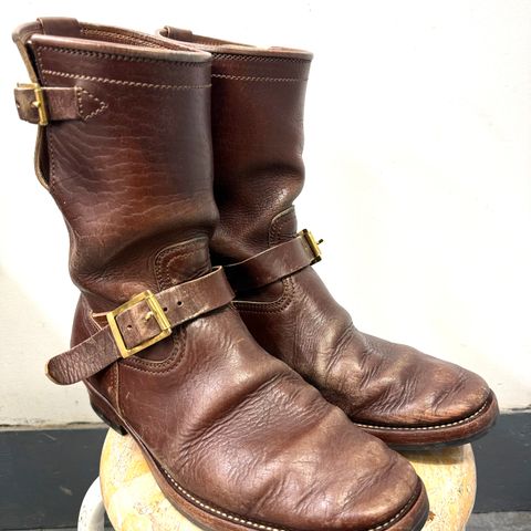Benzein The Keeper 'Type 2' Engineer Boot in Shinki Natural Oiled Horsebutt Overdyed Brown