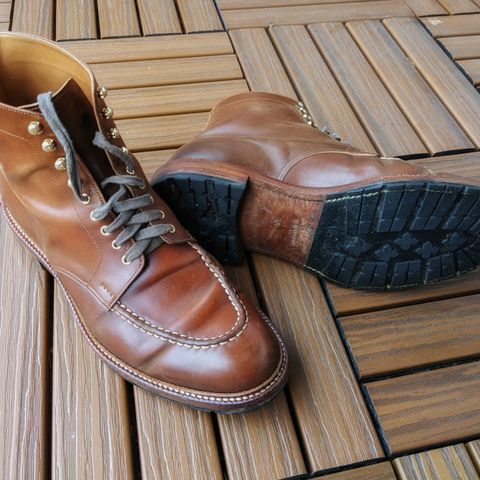 Joe Works Shoemaker Apron Derby in Shinki Whisky Shell Cordovan