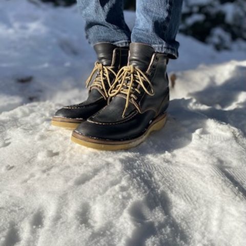 BHHB Pull-Top Moc in Horween Tumbled Black Chromexcel