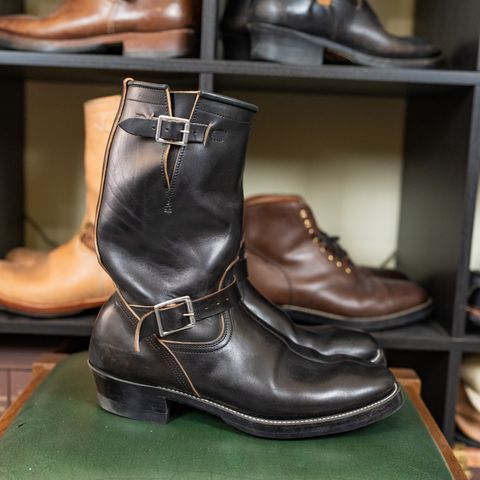 Unsung U 22-2 Engineer Boot in Maryam Black Horsehide