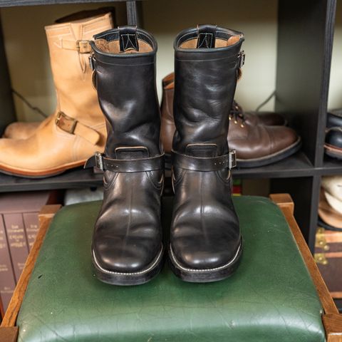 Unsung U 22-2 Engineer Boot in Maryam Black Horsehide