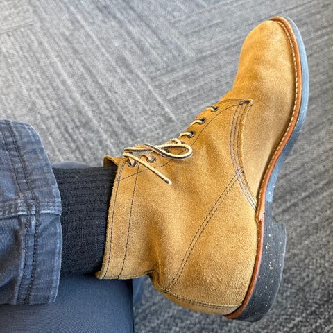 Red Wing Merchant in S.B. Foot Olive Mohave Roughout