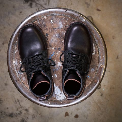 BHHB Lady Dome in Seidel Oxblood Double Shot Black Overdye & Embossed Veg Tan Panel